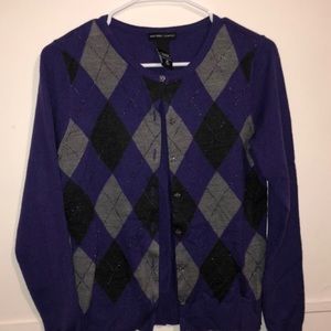 New York and company purple cardigan
